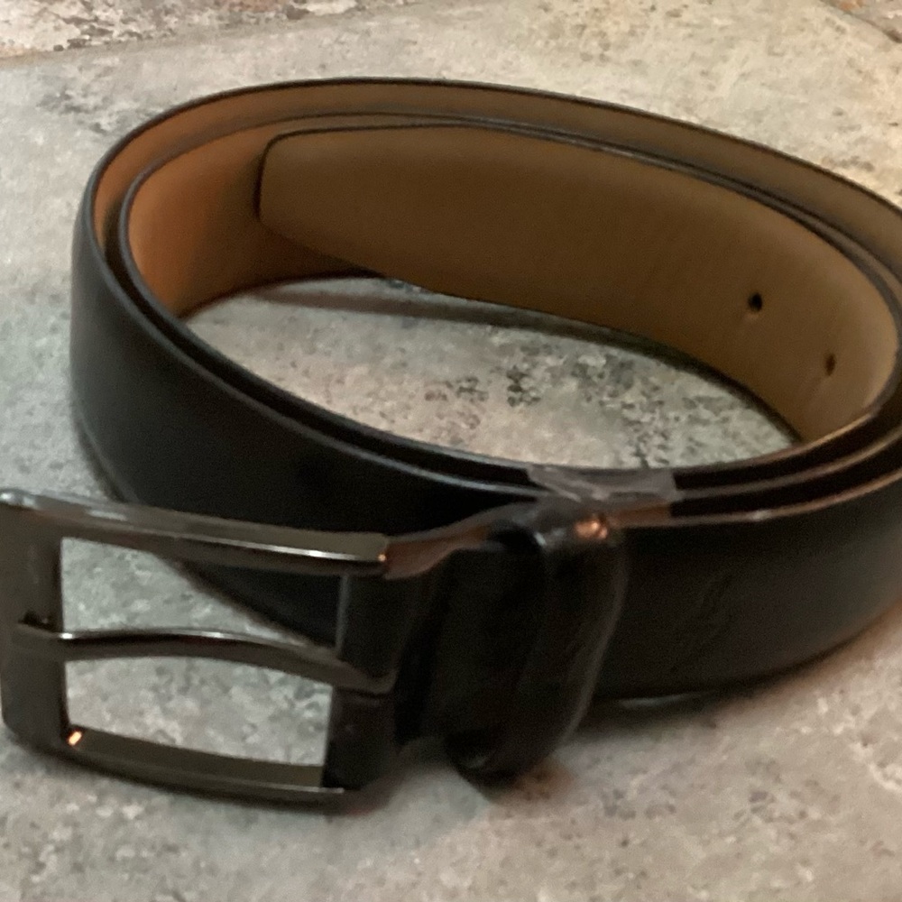 Men's Black Leather Belt